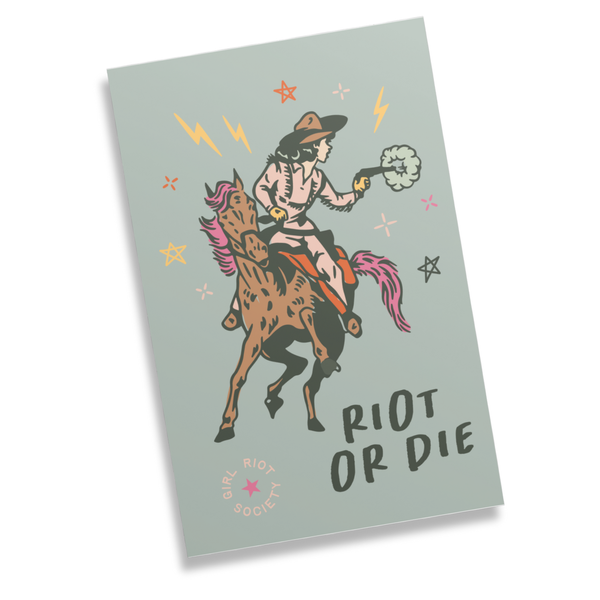 "Riot or Die" Postcard