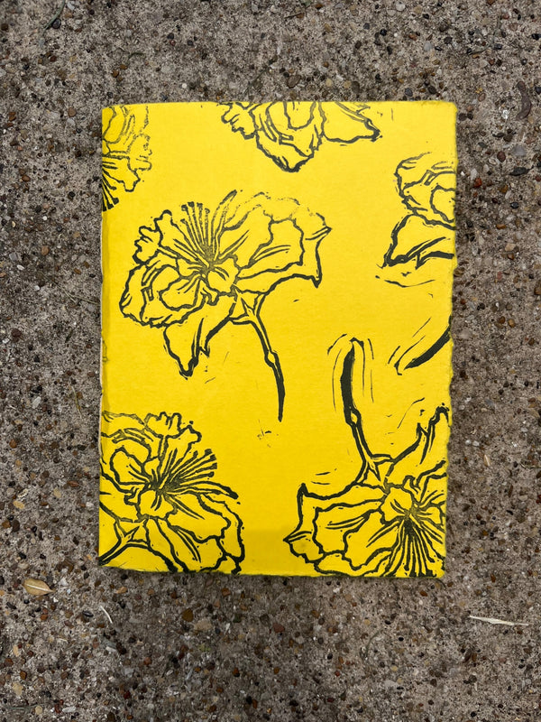 Floral Hand Printed Mini Sketchbook - 2