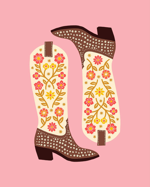 Cowgirl Boots Sticker - 3