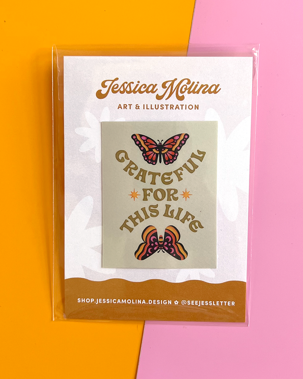 Grateful for This Life Sticker - 2