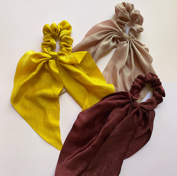 Satin Scrunchie Scarf - 1