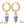 Load image into Gallery viewer, Blue flower Dangle Drop Earrings - 3