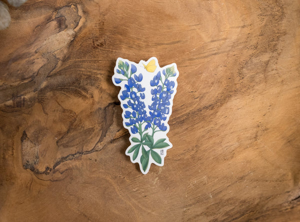 Bluebonnets and Butterfly Sticker - 2