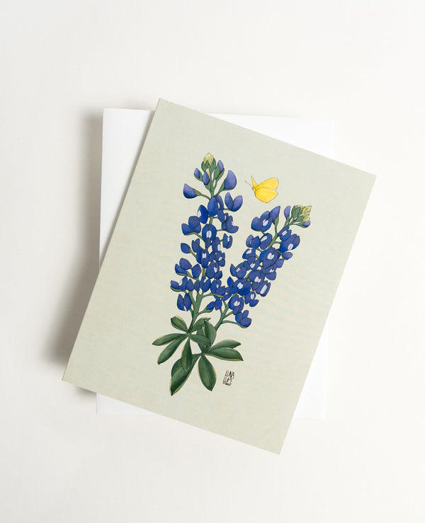 Bluebonnets and Butterfly Greeting Card - 2