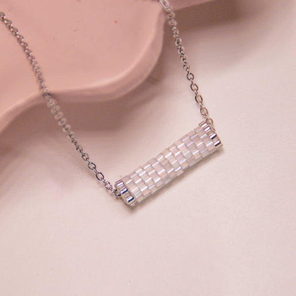 Iridescent Minimalist beaded Necklace - 10