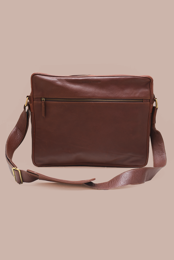 Leather Laptop Satchel - 14