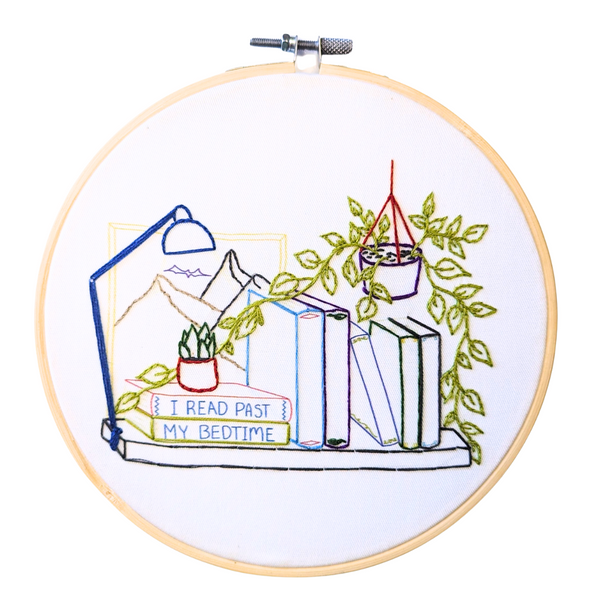 Read Past My Bedtime Embroidery Kit - 1