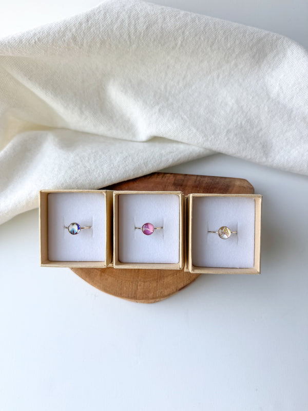 Washi Dome Rings