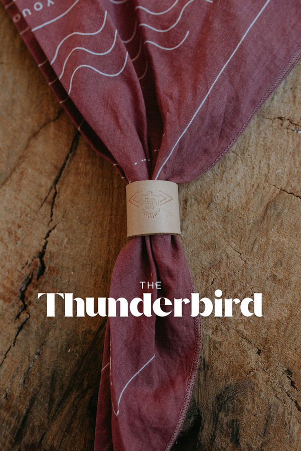 Hand-Stamped Leather Bandana Cuff