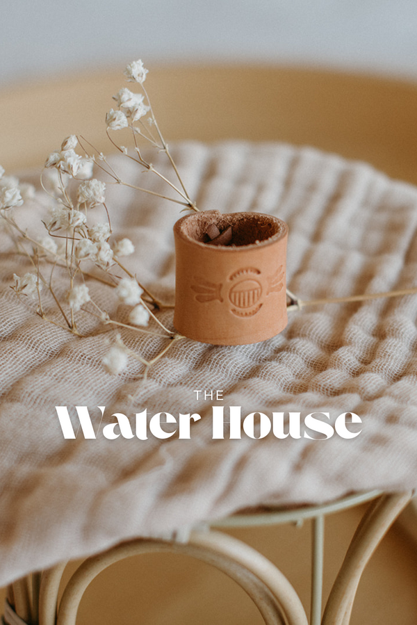 Hand-Stamped Leather Bandana Cuff