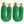 Load image into Gallery viewer, Green U Shape Hoops