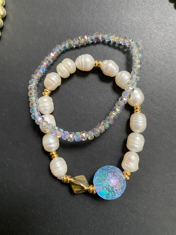 Bracelets Gemstone Crystal Bead with Charms