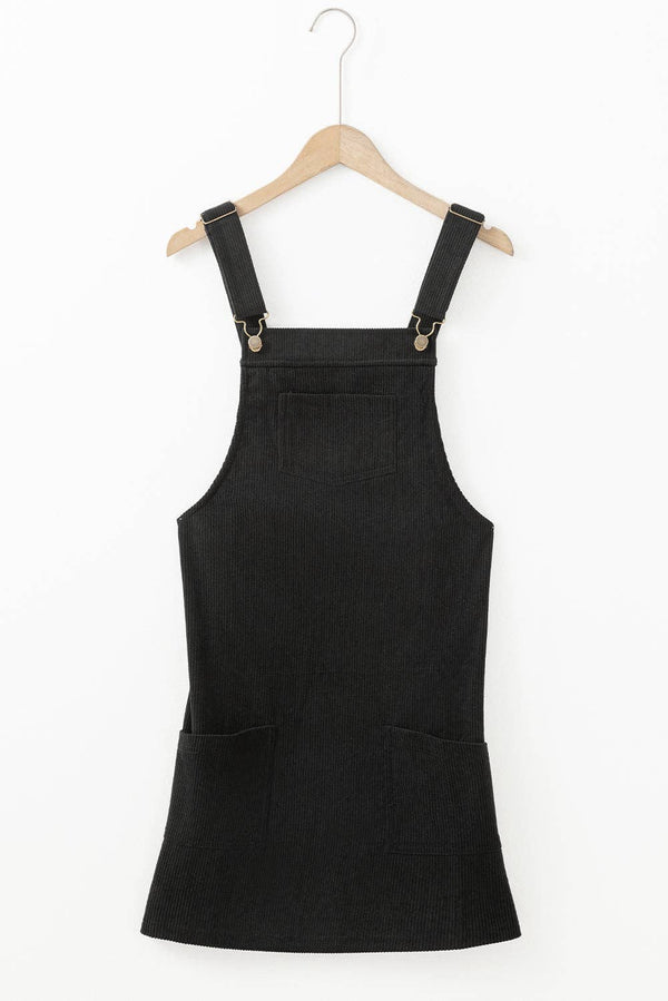 Alexis Front Pockets Corduroy Overall Dress