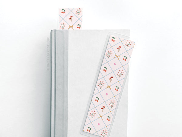 Coquette Pattern Laminated Bookmark