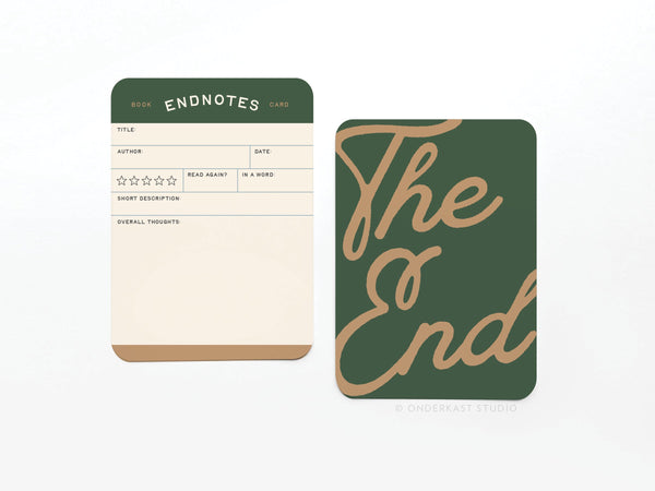 Endnotes Book Review Card Set