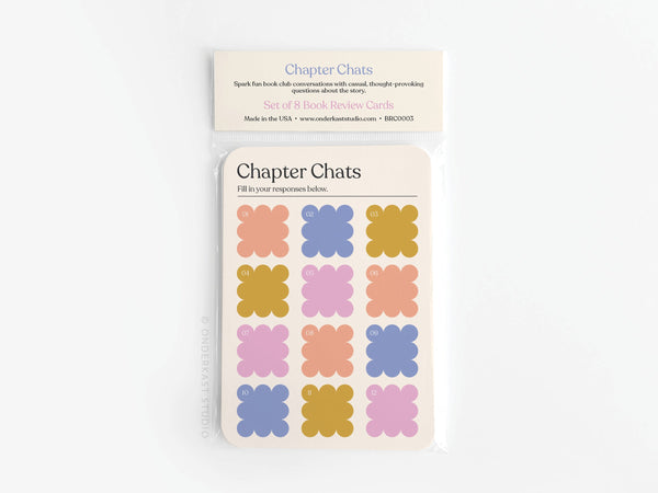 Chapter Chats Book Review Card Set