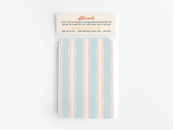 Afterwords Book Review Card Set