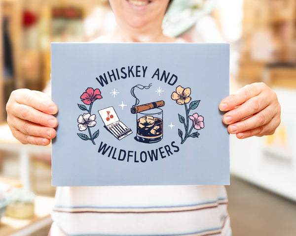 "Whiskey and Wildflowers"  Art Print
