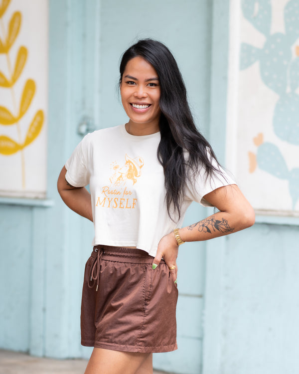 "Rootin' For Myself" Crop Tee