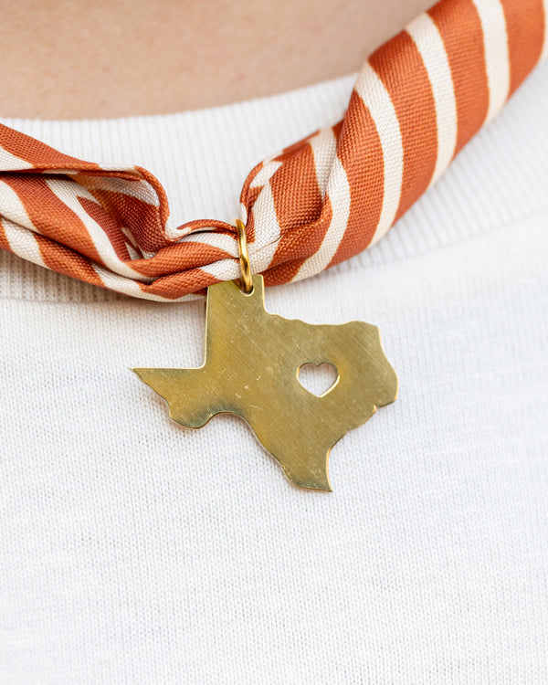 Scarf Charm Necklace -Texas