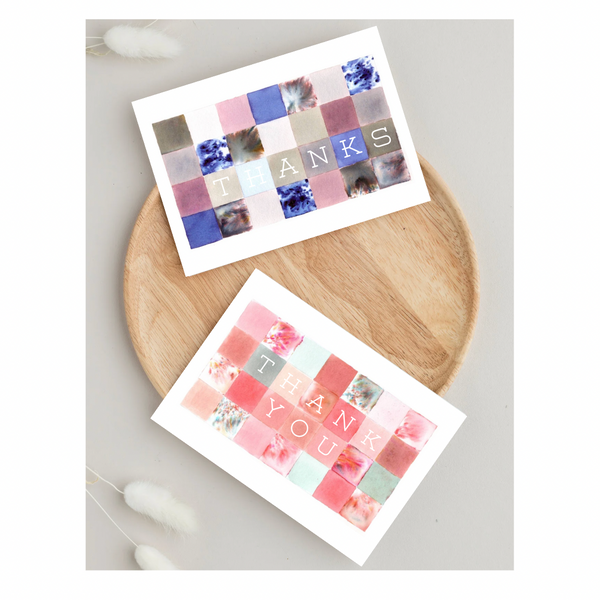 Set of 6 Thank You Cards - Color Study
