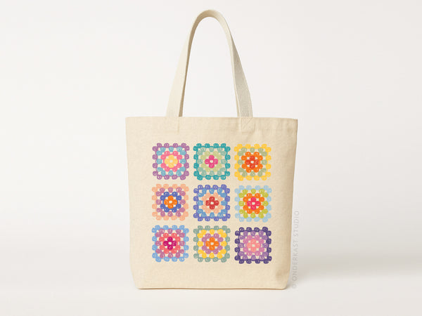 Granny Squares Tote Bag