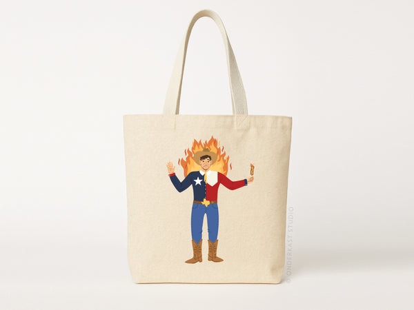 Blazing Big Tex Tote Bag
