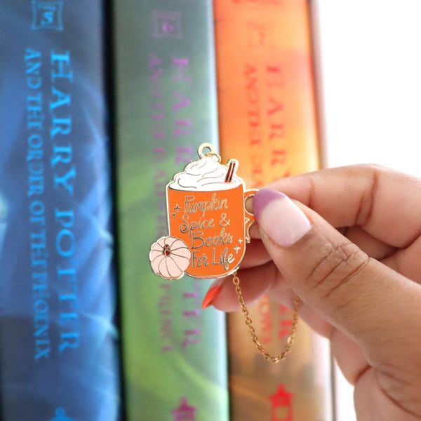 Pumpkin Spice Latte Enamel Bookmark - 3