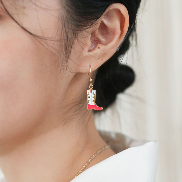 Cowgirl Boots Enamel Earrings - 6