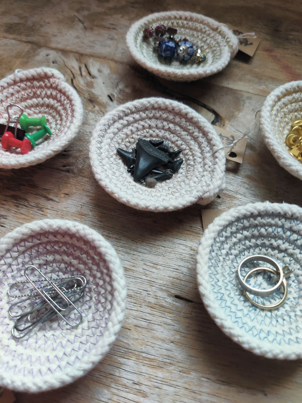 Tiny Cotton Rope Bowl - Multiple Colors - 12