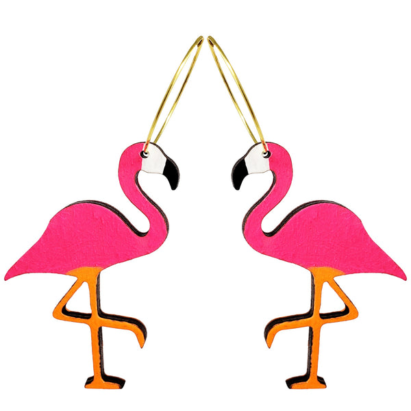 Flamingo Hoop Earrings - 1