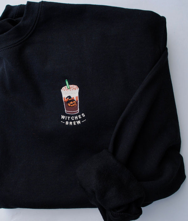 Black Witches Brew Iced Coffee Embroidered Sweatshirt - 1