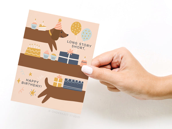 Long Story Short Dog Birthday Greeting Card - RS