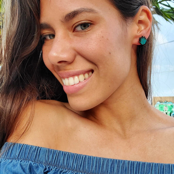 Agave Stud Earrings - 2