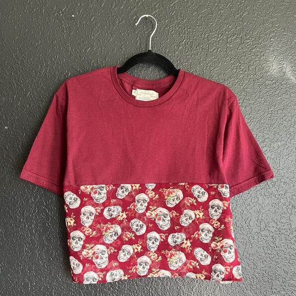 Skulls + Roses Sheer Sporty Crop Tee - 2