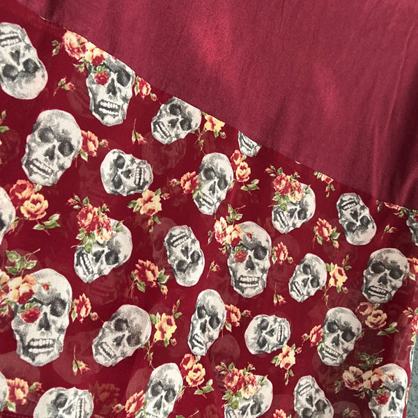 Skulls + Roses Sheer Sporty Crop Tee - 3