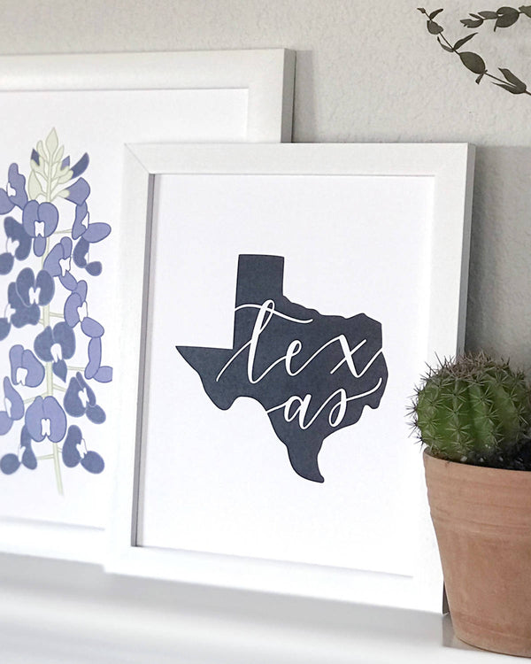 Modern Texas Wall Art Print