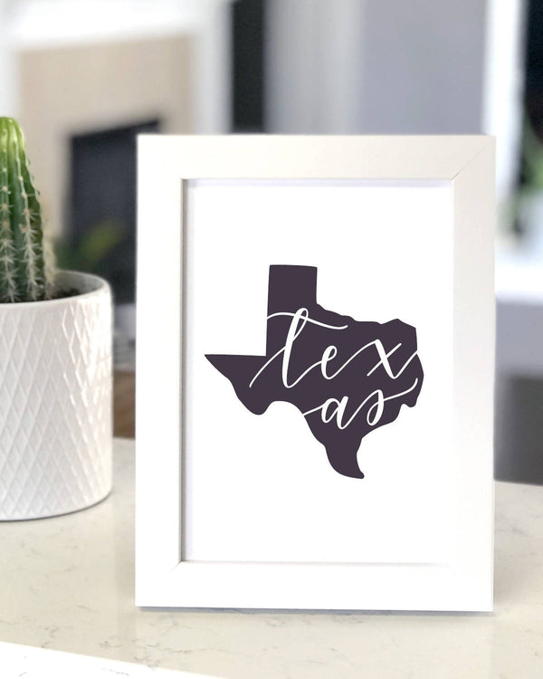 Modern Texas Wall Art Print