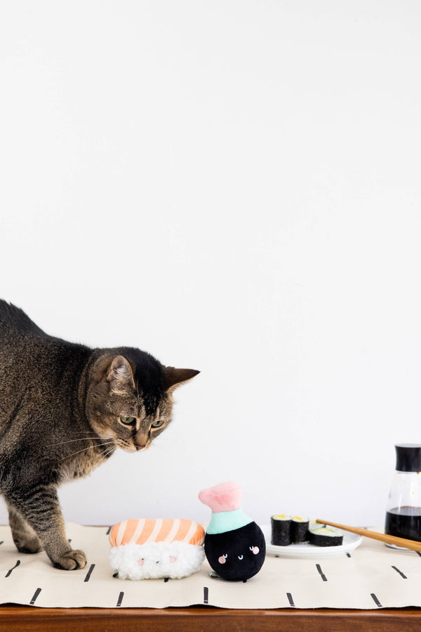 Sushi & Soy Sauce Cat Toy Set