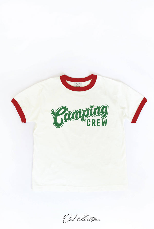 Camping Crew Toddler Ringer Graphic Tee