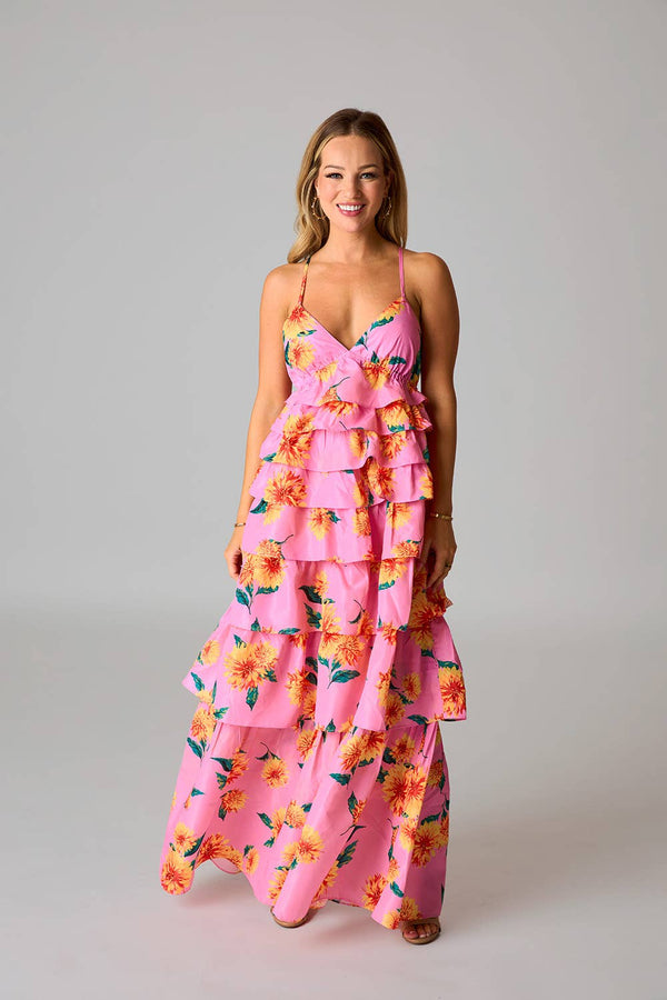 Callie Sunflower Maxi Dress