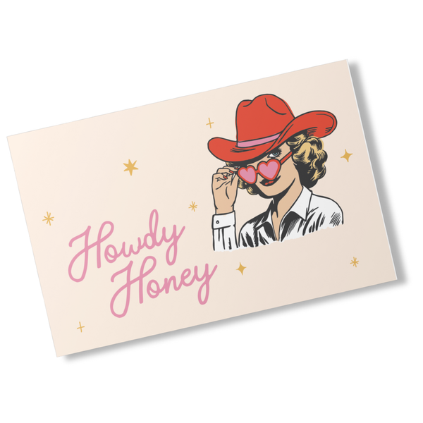 Girl Riot Society Postcard - "Howdy Honey"