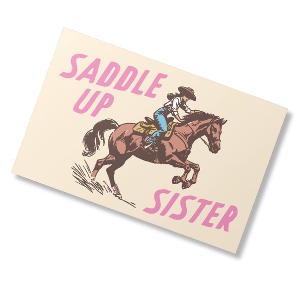 Girl Riot Society Postcard - "Saddle Up Sister"