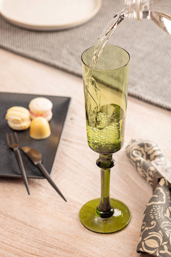 Fairfax Champagne Flute - Olive