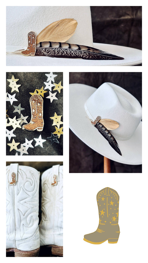 Yee-Haw! Sparkle Boot Pin