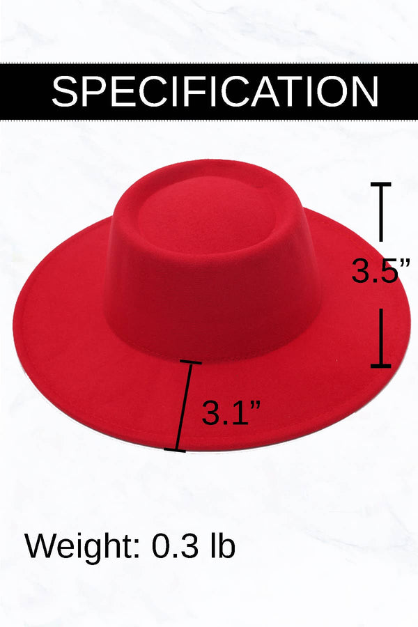 Concave Top Jazz Fedora Hat