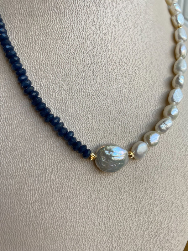 Two Tone Pearl & Bead Necklace - 3