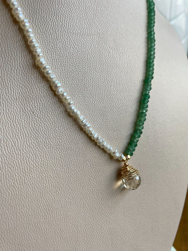 Two Tone Pearl & Bead Necklace - 4