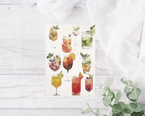 Refreshing Summer drinks collection- Greeting card  - 1