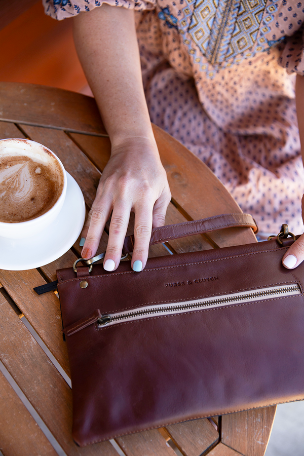 Convertible Leather Crossbody & Clutch - 3